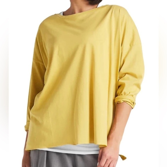 GAP Size Small Yellow Long-Sleeve Lounge Athletic Shirt - Picture 1 of 5